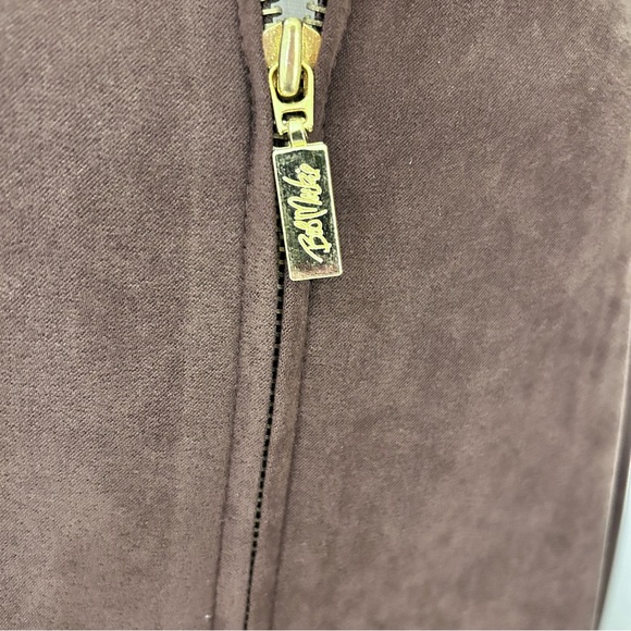 Bob Mackie Wearable Art Brown Ultrasuede Phoenix Embroidered Jacket Plus Size 1X - Picture 5 of 8